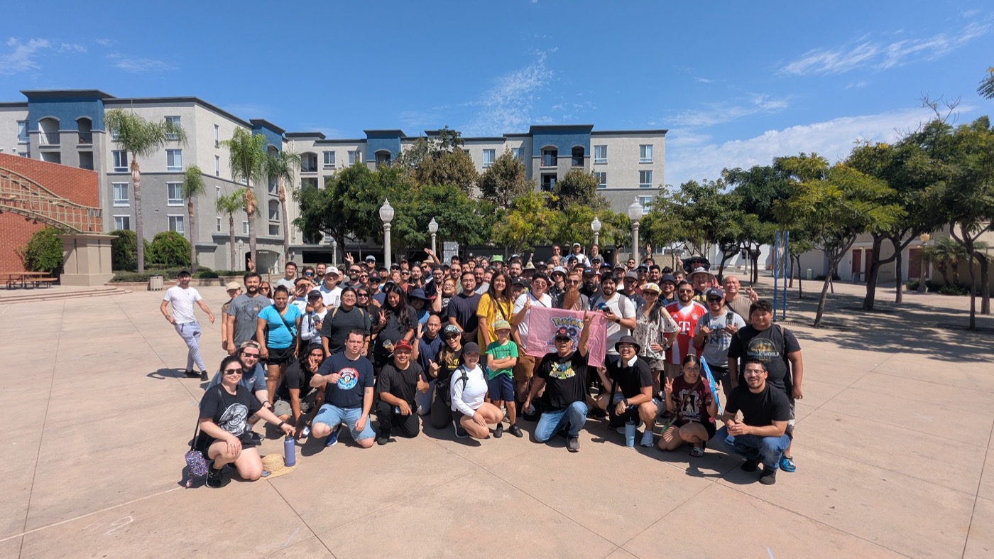 Large Fullerton GO! group photo at the plaza
