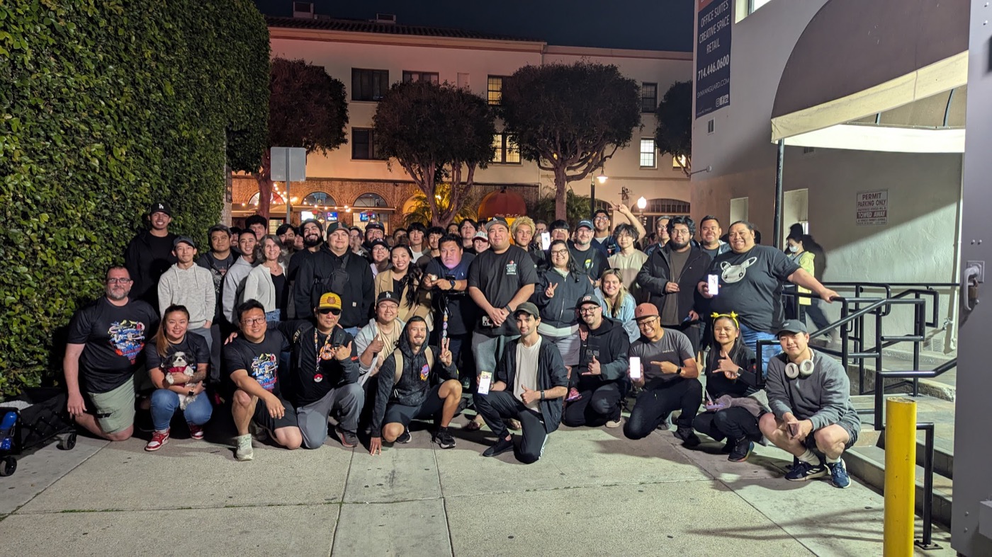 GO Tour group photo at night with special guest Brandon Tan