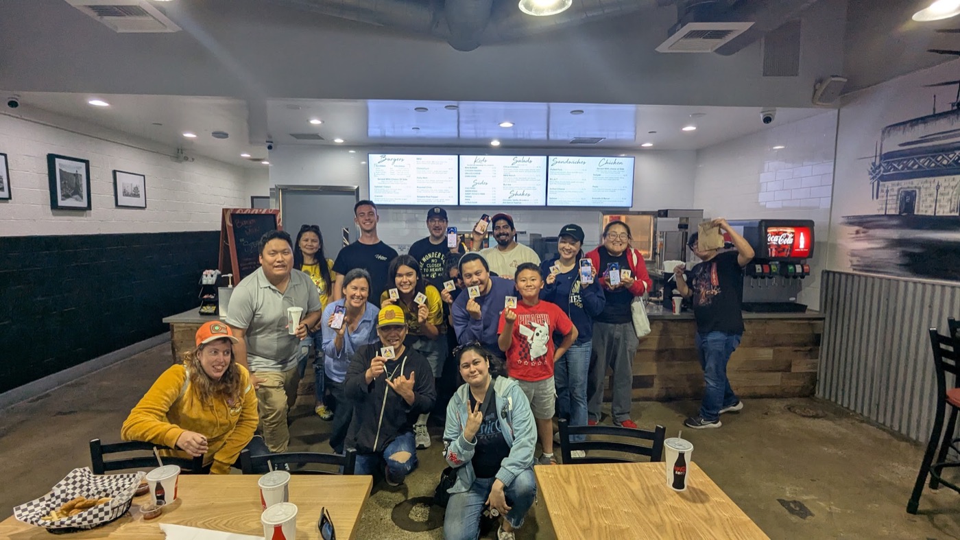 Community meetup at Uptown Burger Co.